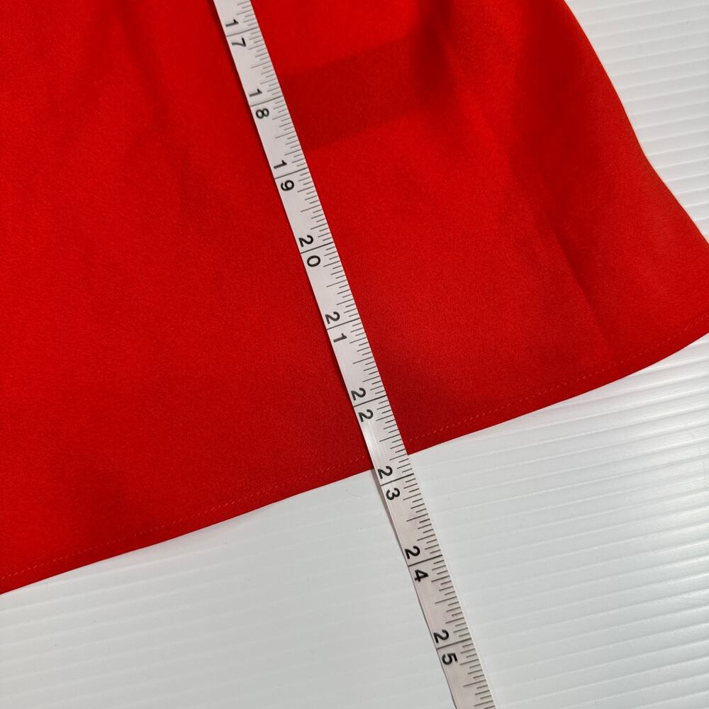 Cowl Neck Camisole Red Satin Slip Tank Women's 8 Y2K Summer Party Date Night - Picture 15 of 16